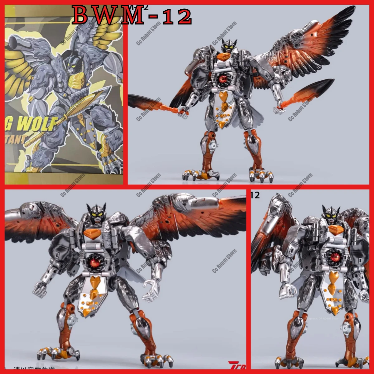 

[В наличии] Лидер продаж игрушка TransArt BWM-12 BWM12 Silver Flash Thunder Beast Wars BW робот фигурка