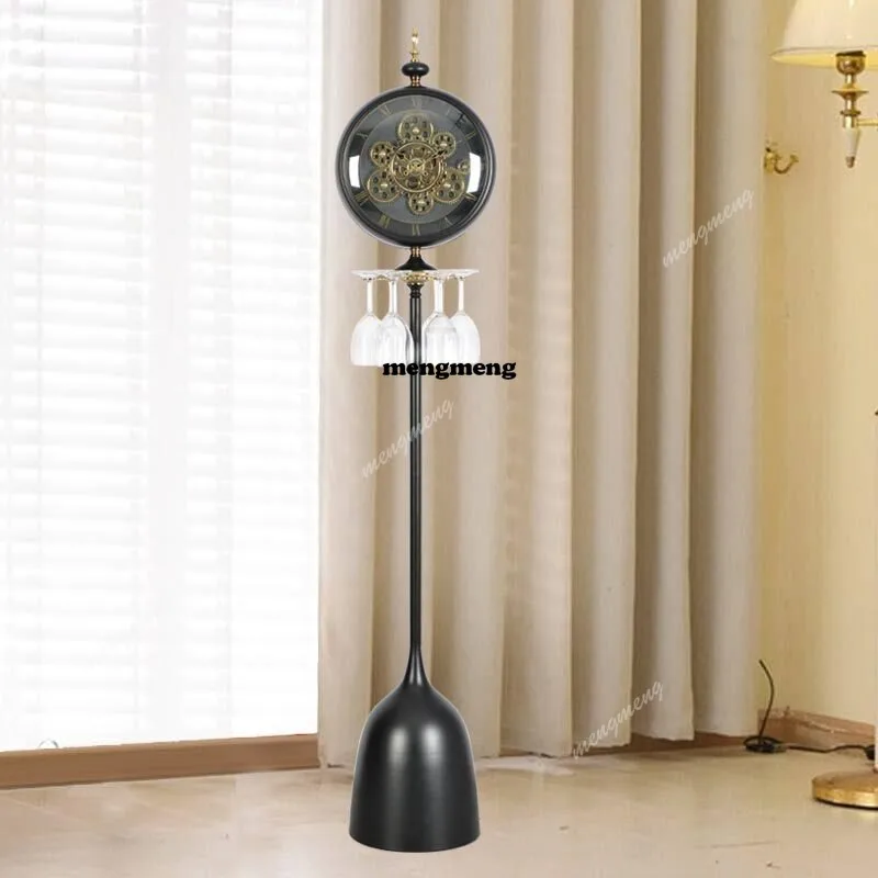 Living room decoration retro standing clock ornament solid wood standing clock home fashion clock