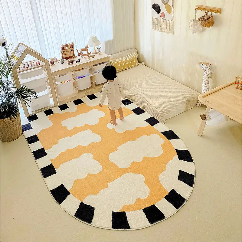 Cartoon Cute Cloud Pattern Carpets Living Room Decoration Bedside Sofa Non-slip Large Area Rug Children Bedroom Tatami Floor Mat