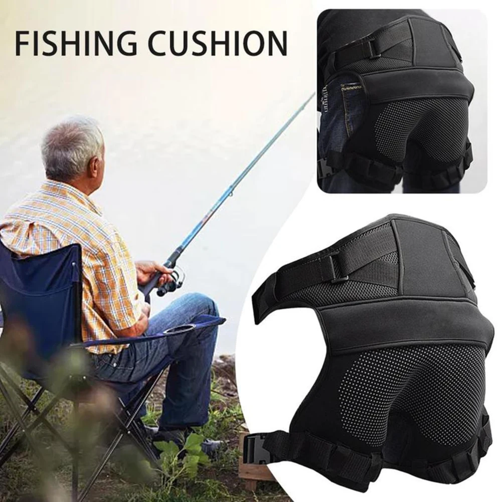 Thicken Outdoor Fishing Seat Cushions Anti-slip Hip Pad Breathable Adjustable Neoprene Rubber Seat Cushions for Fishing Outdoor