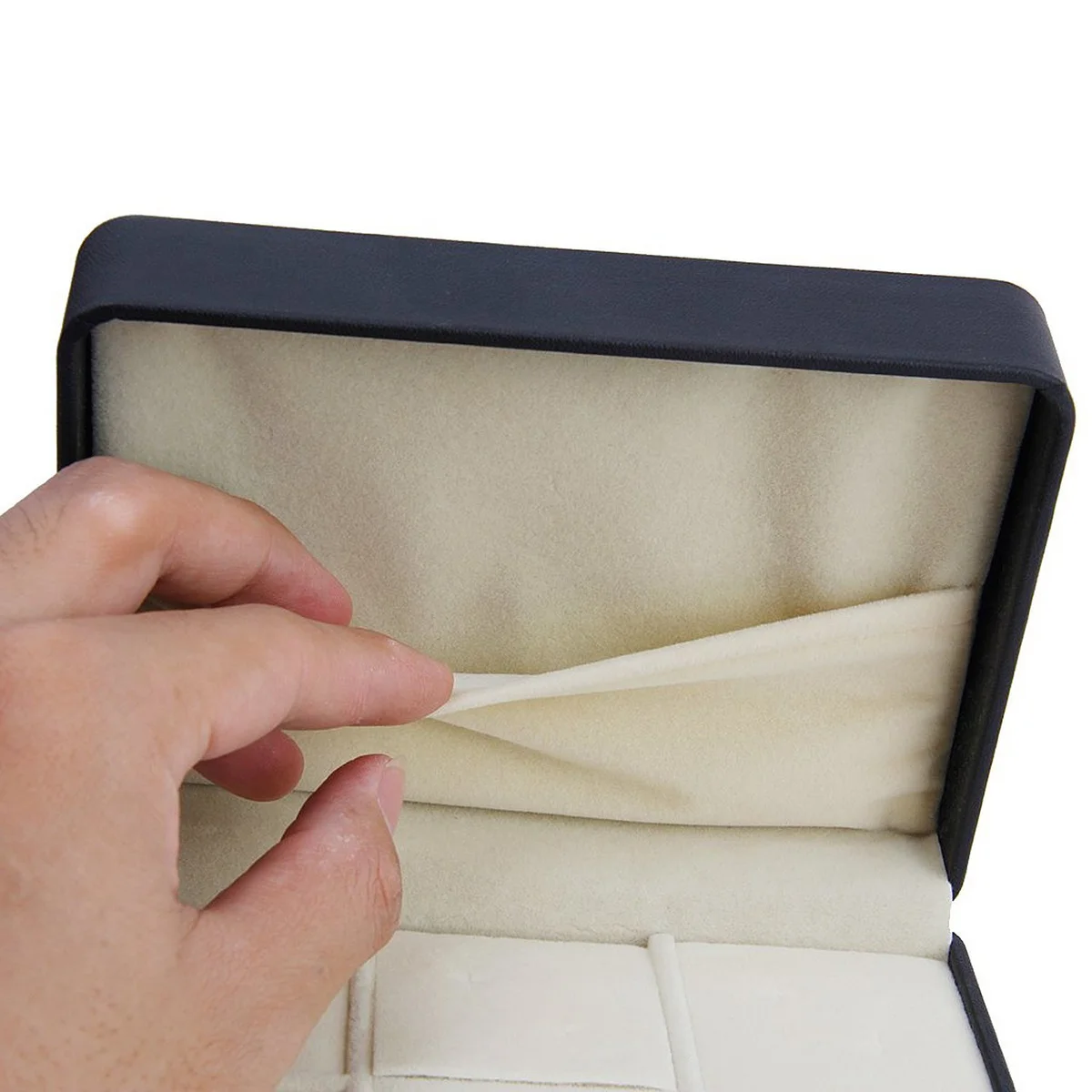 

Cufflink Tie Clip Storage Box .5X10.5X6Cm Pu Organizer Case For Cufflinks Necktie Bars Large Capacity Gift