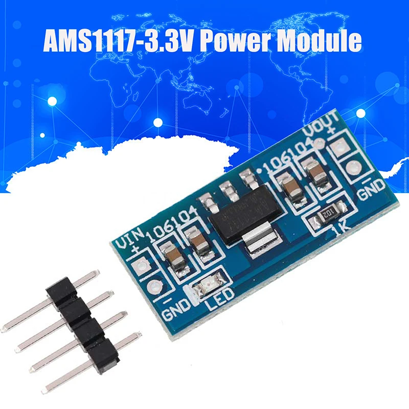 

5Pcs AMS1117- 1.2V 1.5V 1.8V 2.5V 3.3V 5.0V Power Supply Module AMS1117-3.3V Voltage Stabilization Reduction Module For Diy Kit