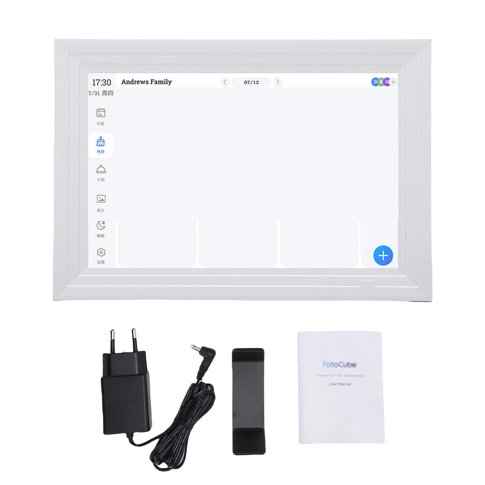 

Цифровой календарь-планировщик с 10,1-дюймовым IPS-экраном Full View, интерактивное управление через приложение, бесшовное планирование, таблица дел