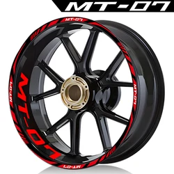 For YAMAHA MT07 MT-07 mt 07 17 Inch Motorcycle Reflective Wheel Hub Stickers Racing Moto Rim Inner Stripe Tape Decal Accessories