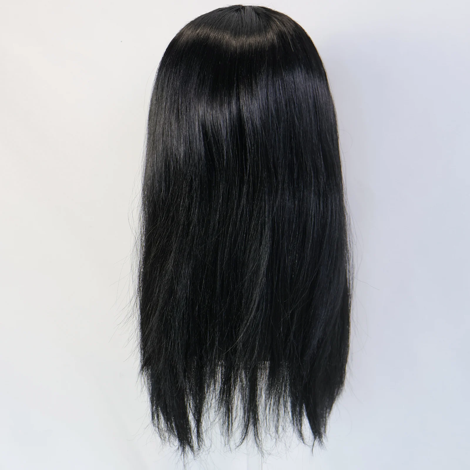 Men Long Straight Black Synthetic Wig Middle Part Gothic Vampire Cosplay Wig For Men Halloween Party for Men Dress Up Wig