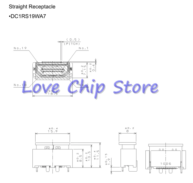 Connettore 10Pcs muslimah HDMI 19POS nuovo e originale