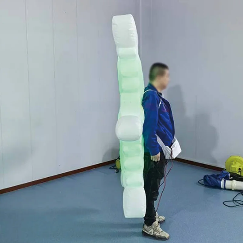 팽창식 눈송이, 크리스마스 축제 에어 몰드, 송풍기 포함, 거리 퍼레이드 워킹 장식, 등에 메고 다닐 수 있음