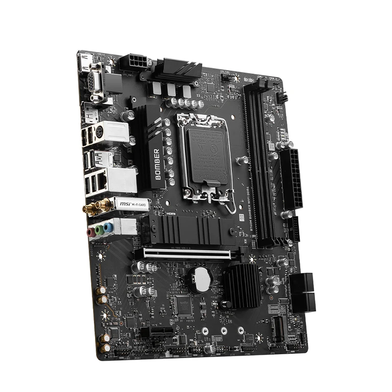 

MSI B760M BOMBER WiFi DDR4 Материнская плата для игрового компьютера своими руками, готовая к игре Intel 12/13 поколения, двойной ПК 4,0 M, синхронизация ARGB