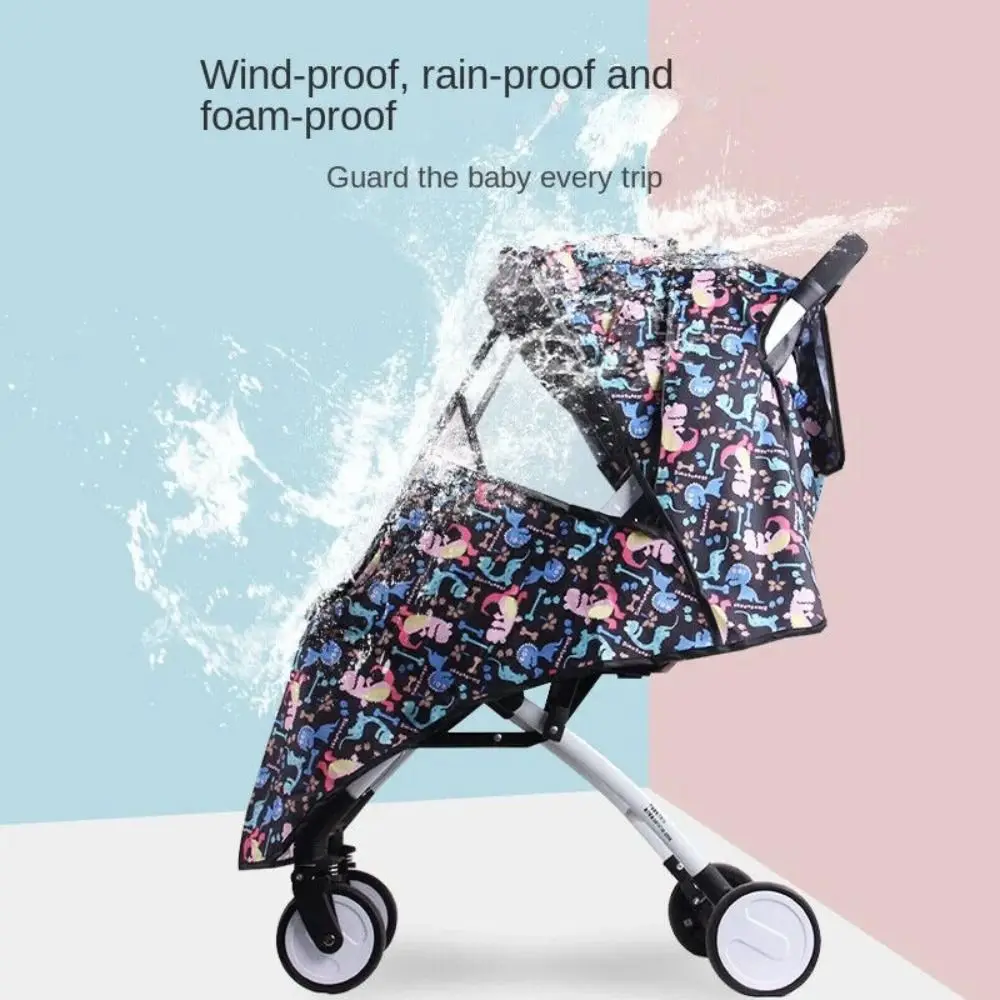 Oxford Cloth Stroller Rain Cover Waterproof Wind Dust Shield Infants Car Rain Cover Winter Thicken Stroller Accessories