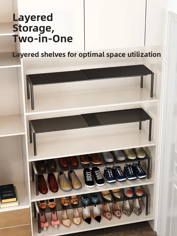 

Adjustable Double Layer oe Cabinet Divider Ra Exble oe Support elf Organizer Household Storage Solution