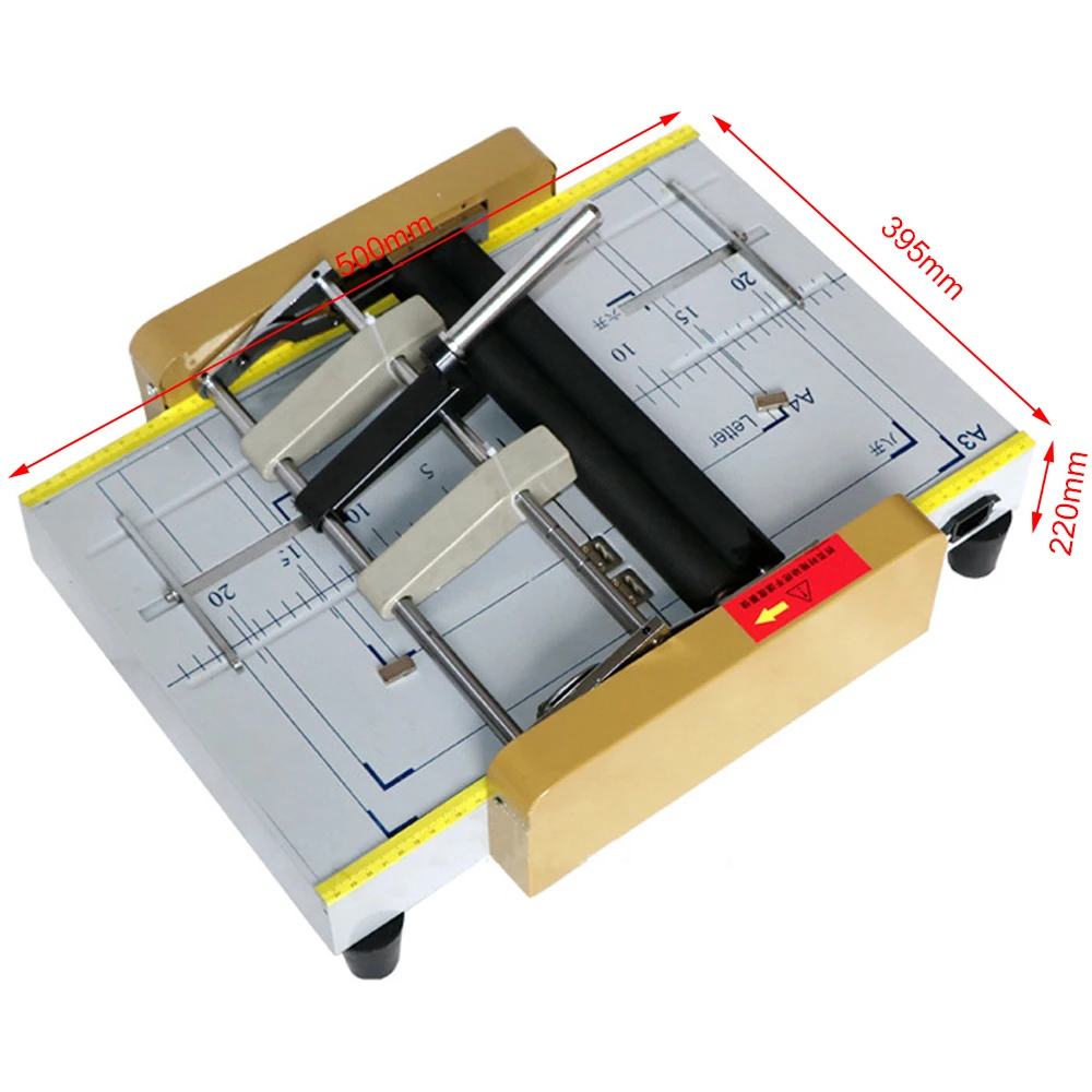 60W Book Trimmer Stapling A3 Book Paper Binding Machine Booklet Making Folding Stapling Binder