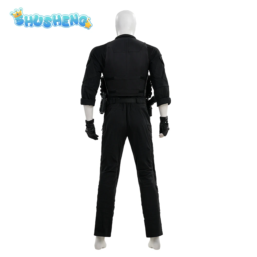 2026 New Punish COS er Superhero Cosplay Costume Men's fantasy black jumpsuit props shoes Halloween party full set uniform - view 4