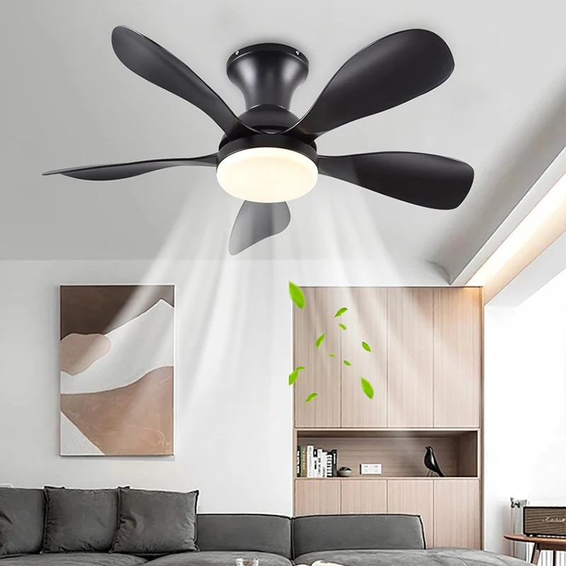 LED Fan Chandelier para Quarto e Sala de Jantar, Luz Elétrica, Sala Ventilador, Ventilador de teto doméstico