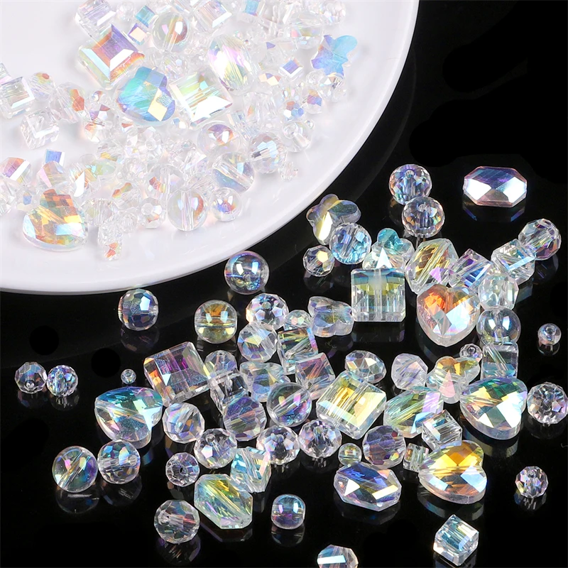 Picture 3: High Quality AB Color Faceted Crystal Glass Beads Rondelle Loose Spacer Beads for DIY Earring Necklace Bracelet Jewelry Making