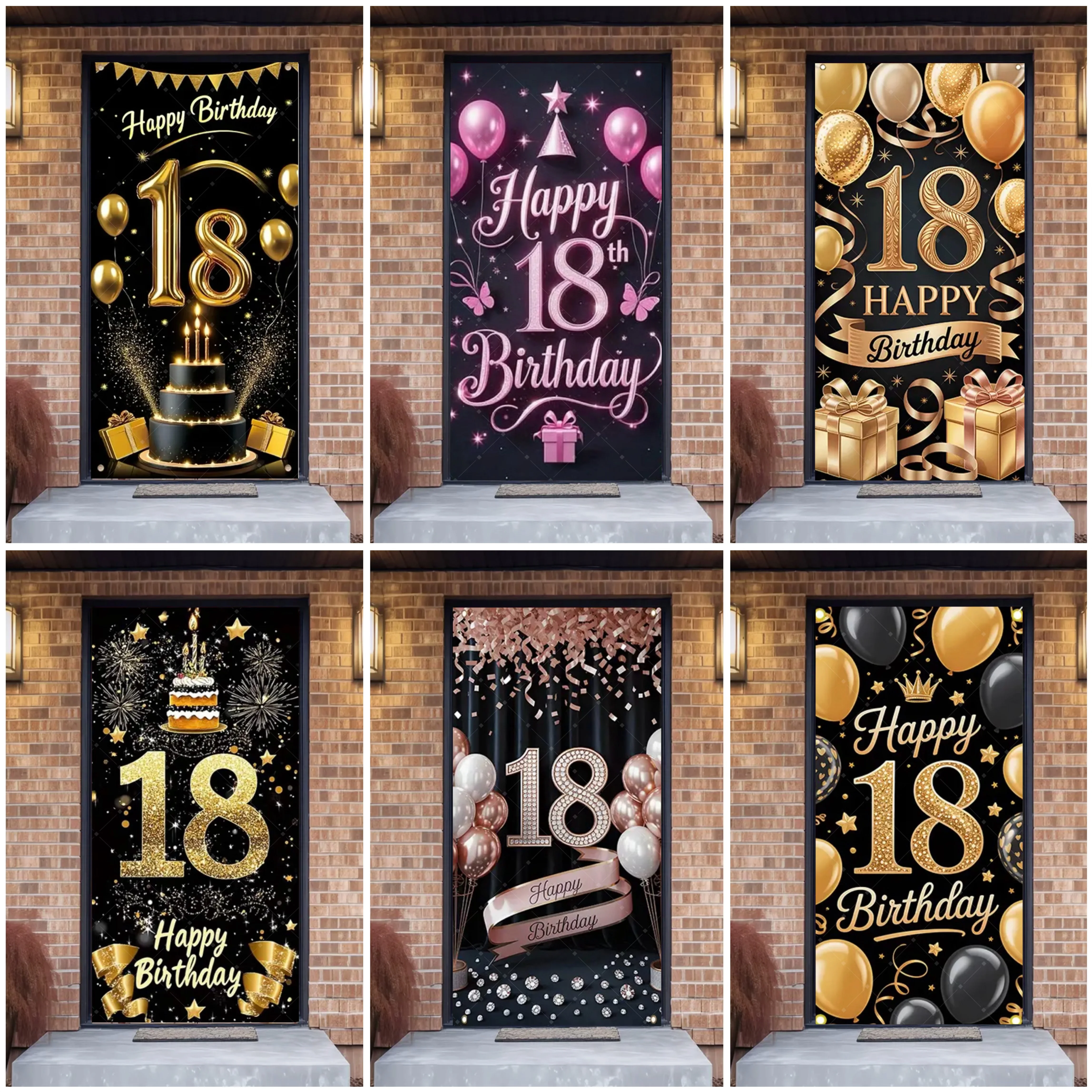 

Beautiful 18th Birthday Party Porch Decoration Backdrop Balloon Cake 18th Birthday Party Supplies Multi Decorative Photo Banner