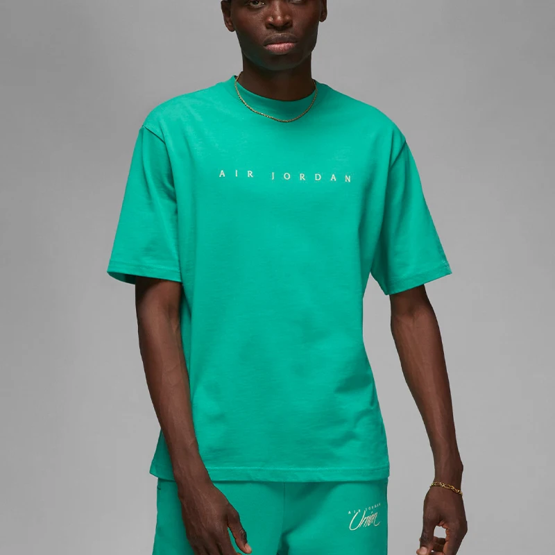 

Оригинальный мужской пуловер Nike JORDAN с круглым вырезом, спортивный, прочный, с короткими рукавами, DV7344-348