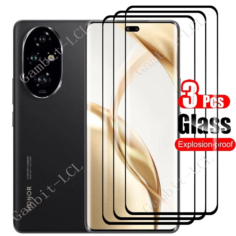 Image of 1-3PCS 3D Gebogene Voll Gehärtetem Glas Für Honor 200 Schutz AUF Honor200 Pro Honor200 200Pro Screen Protector abdeckung Film