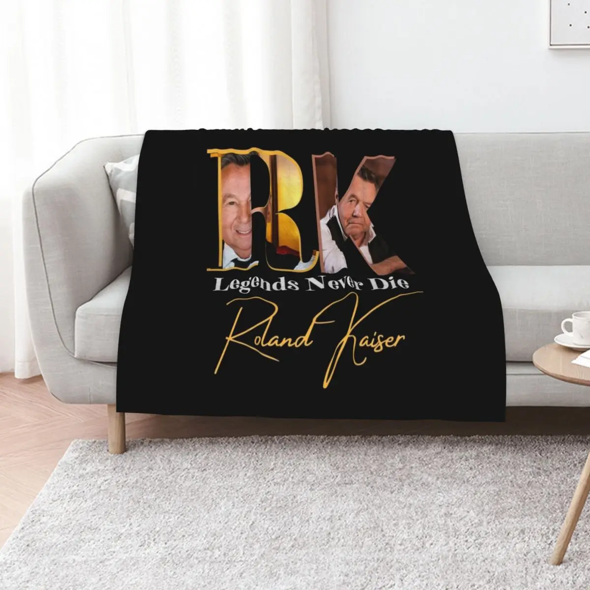 Roland kaiser - rip Roland kaiser Throw Blanket Flannel Fabric halloween Tourist for babies funny gift Blankets