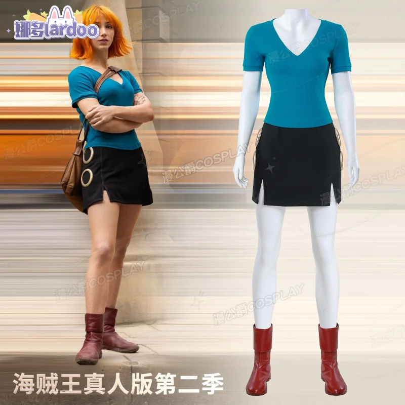 costume-de-cosplay-nami-pour-femmes-t-shirt-bleu-fantaisie-jupes-uniforme-de-carnaval-d'halloween-anime-live-action