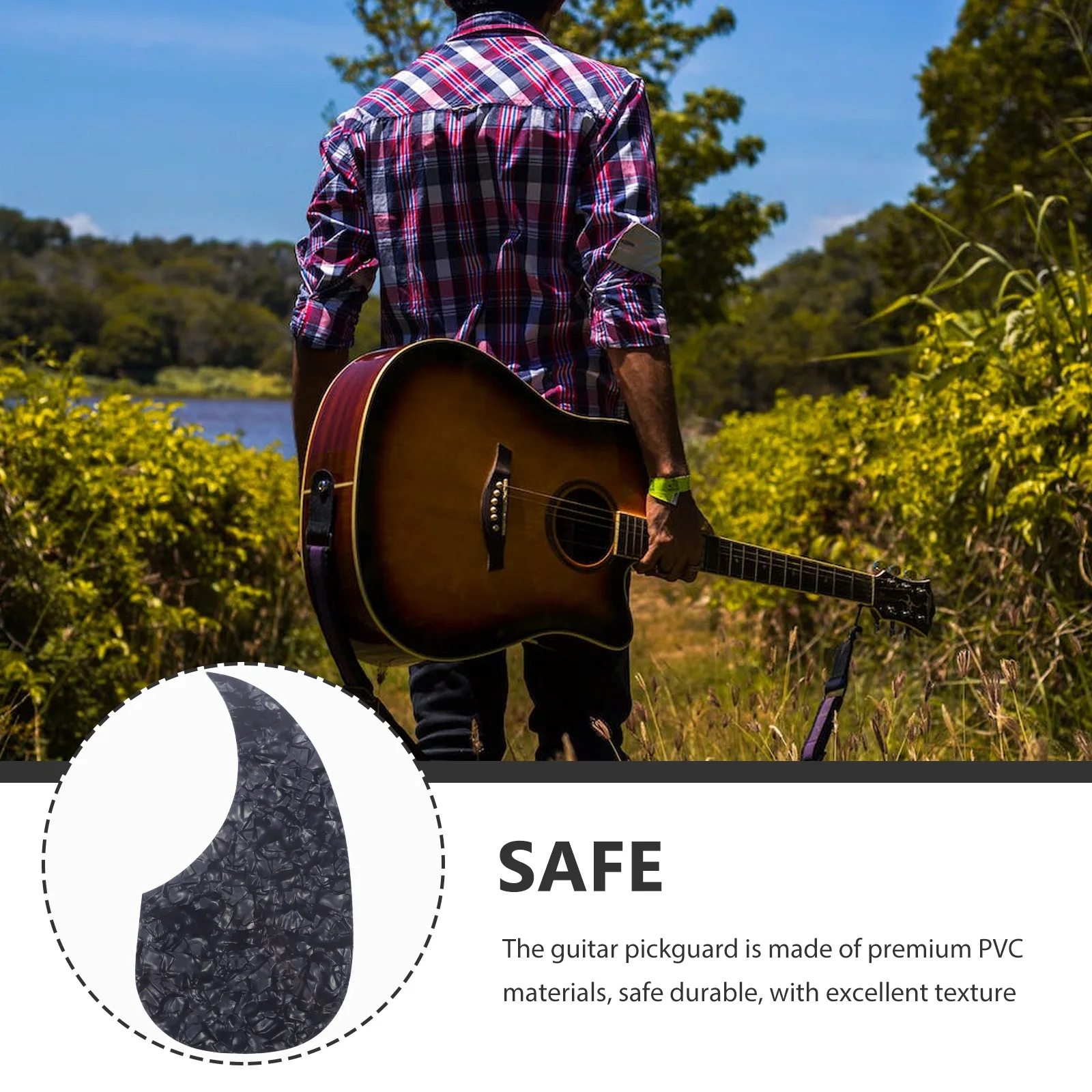 

Creative Guitar Custom Design PVC Anti Scratch Protective Plate for Acoustic Electric Guitars Impact Resistant