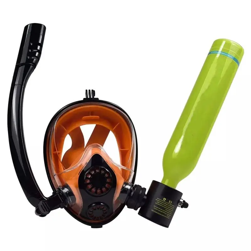 

Underwater Sports Professional Set Equipment Full Face Diving Masks With Scuba Air Tanks Diving Gear