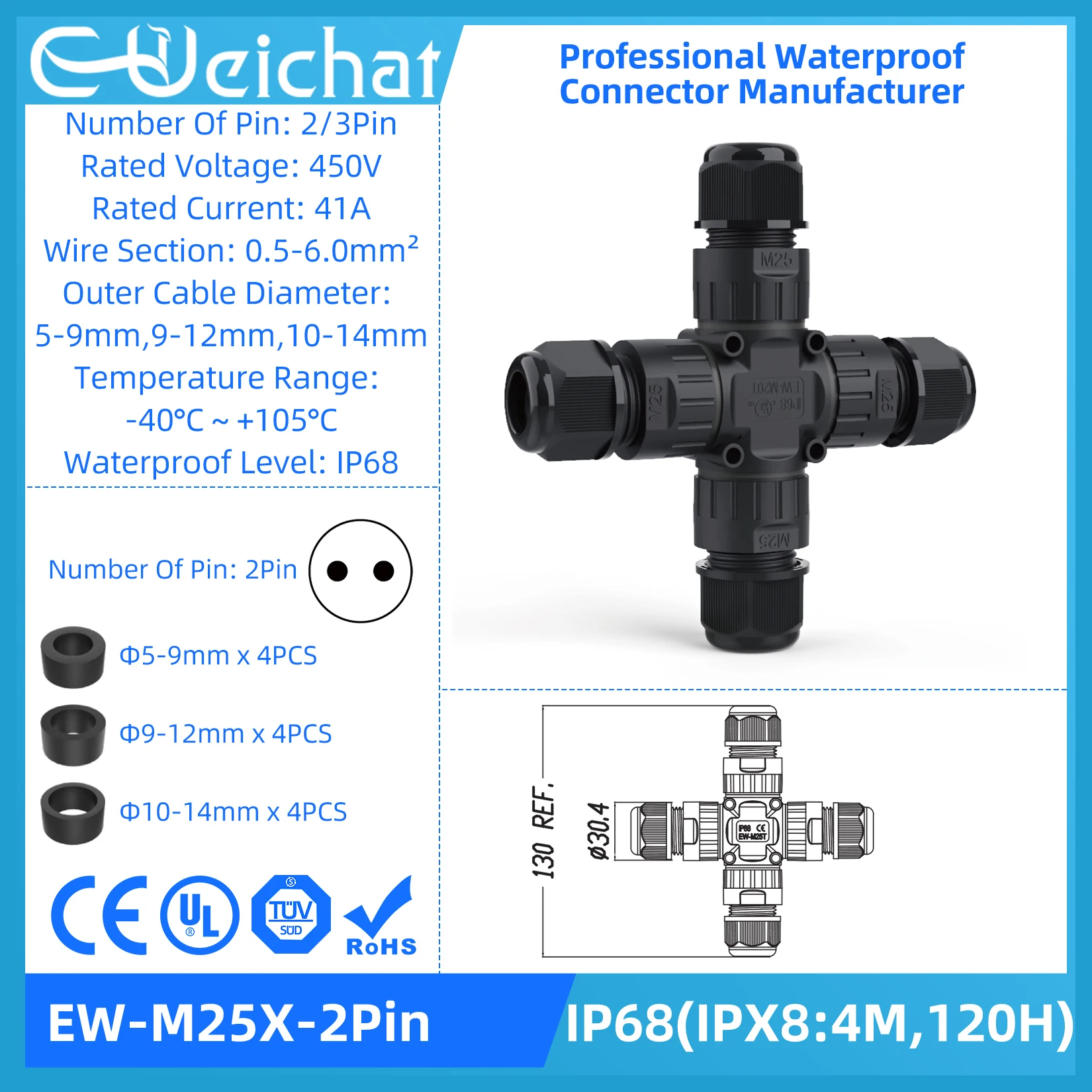 Variant: EW-M25X-2Pin 1PCS