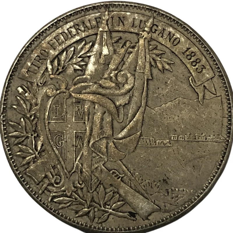 

1883 Switzerland 5 Francs Shooting Festival Copy Coin