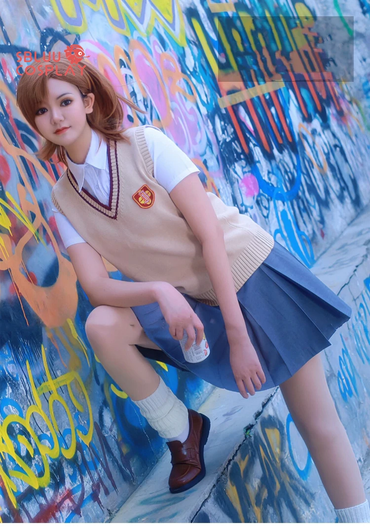 SBluuCosplay Mikoto Misaka Cosplay Costume Anime Kuroko Shirai Cosplay JK School Uniform Halloween Outfit