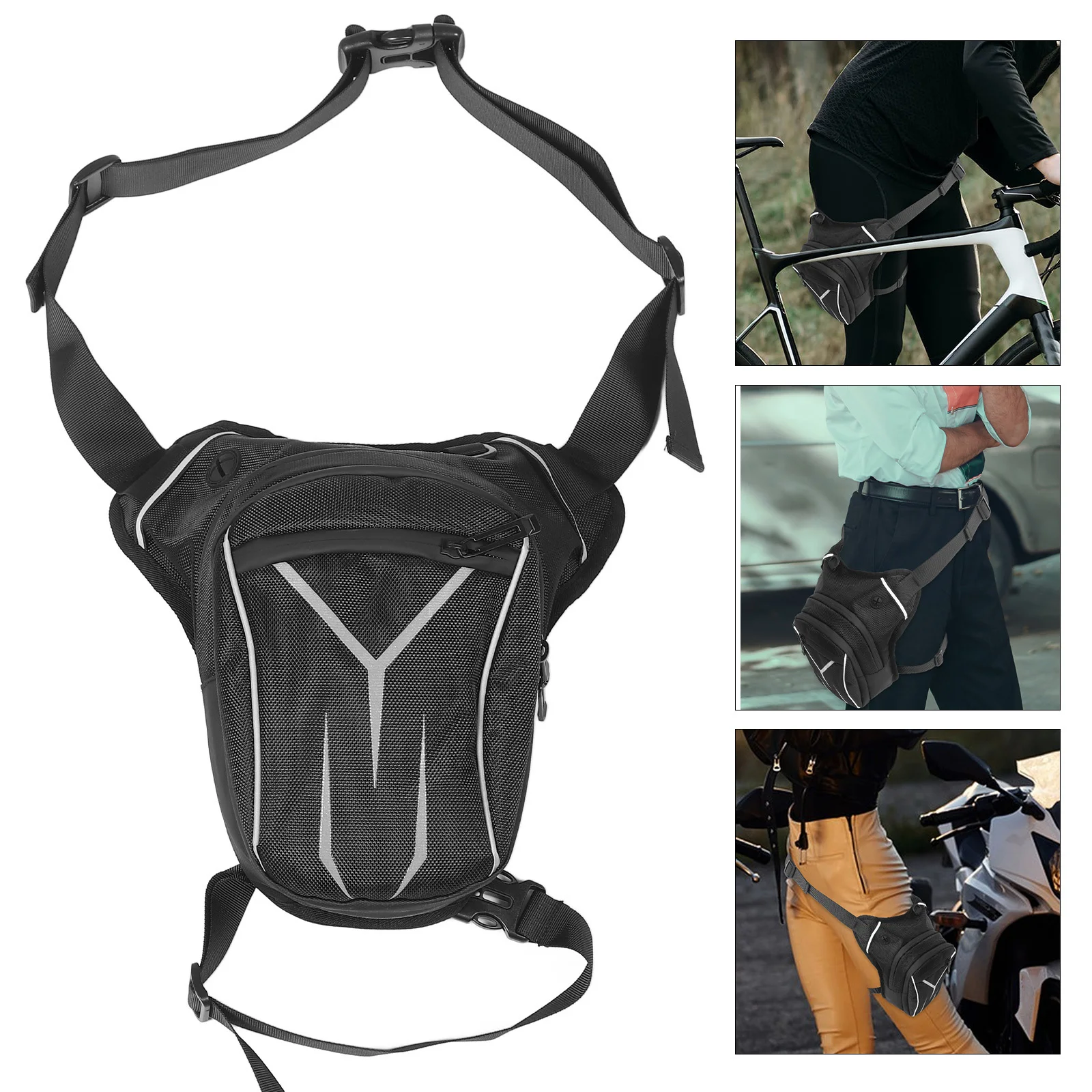 

Motorcycle Waist Bag Large Capacity Oxford Cloth Outdoor Sports Pouch For Cycling Hiking Camping Drop Leg Bag Men Women