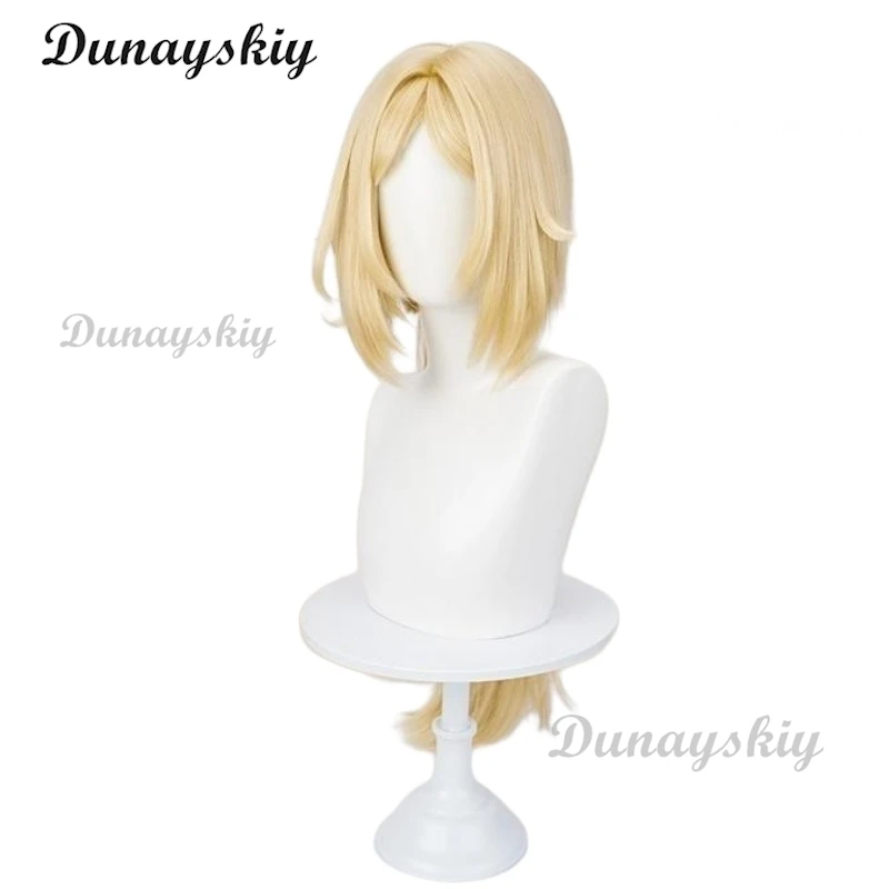 Peluca de Cosplay con gatillo Zenless Zone Zero, pelo largo Rubio con cola de caballo, pelucas sintéticas para mujer y niña, gorro de peluca gratis para fiesta de Carnaval Obol Squad