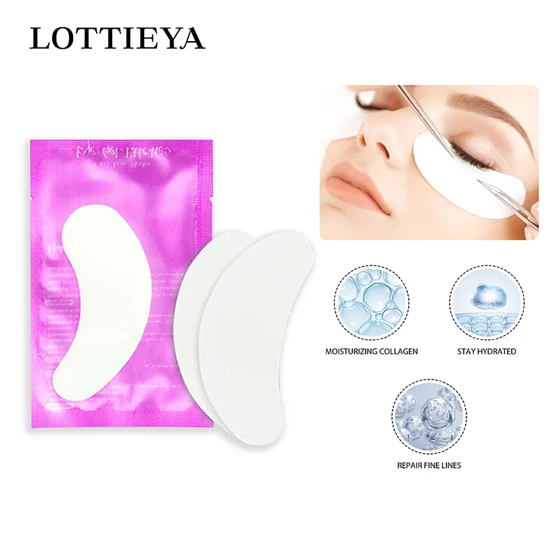 LOTTIEYA Hydrogel Eyelash Isolation Moisturizing Eyelash Grafting Eye Mask Patch Women Beauty Makeup Skincare