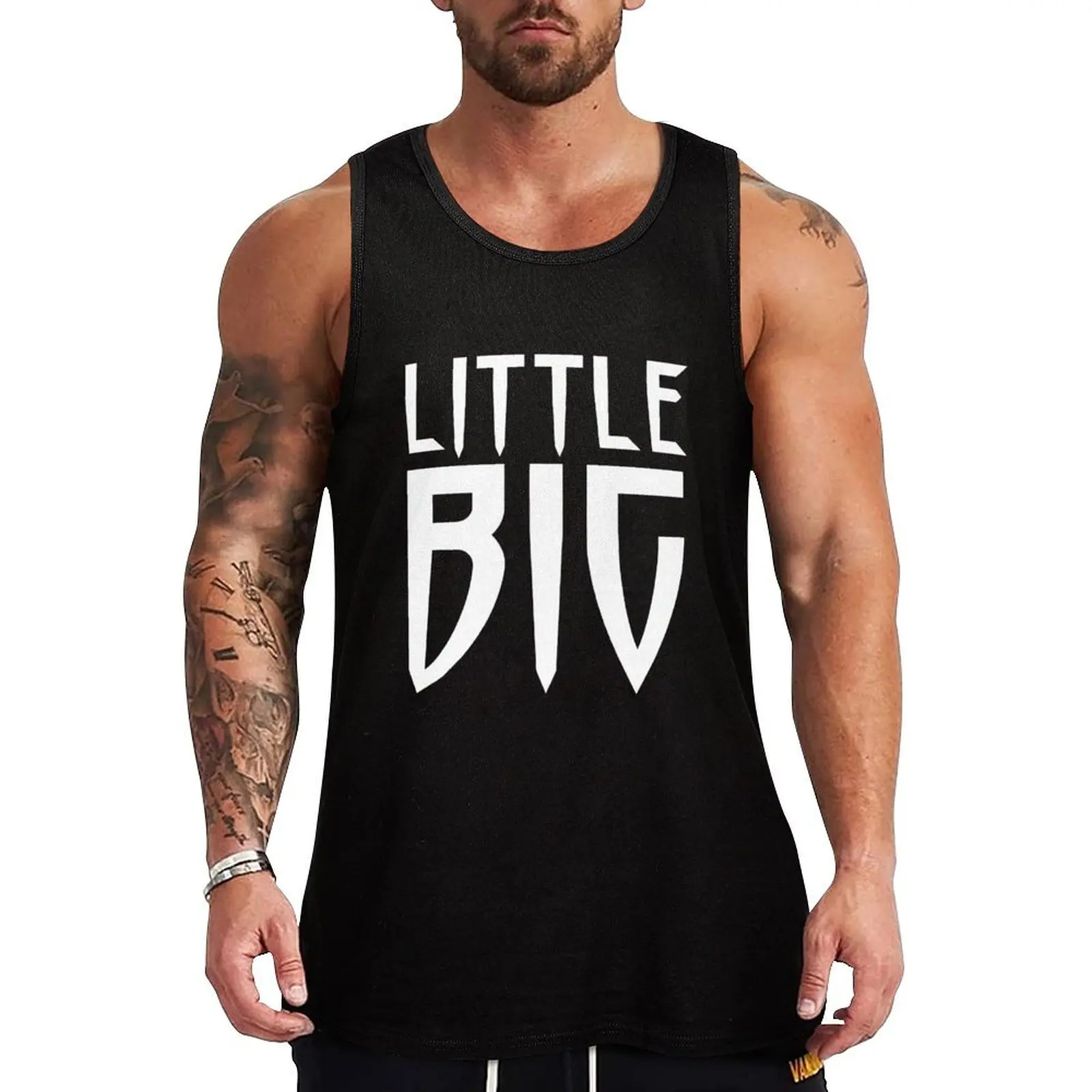 

Little Big (white logo) Perfect Gift Tank Top Male vest Men's summer clothes 2024 T-shirt men