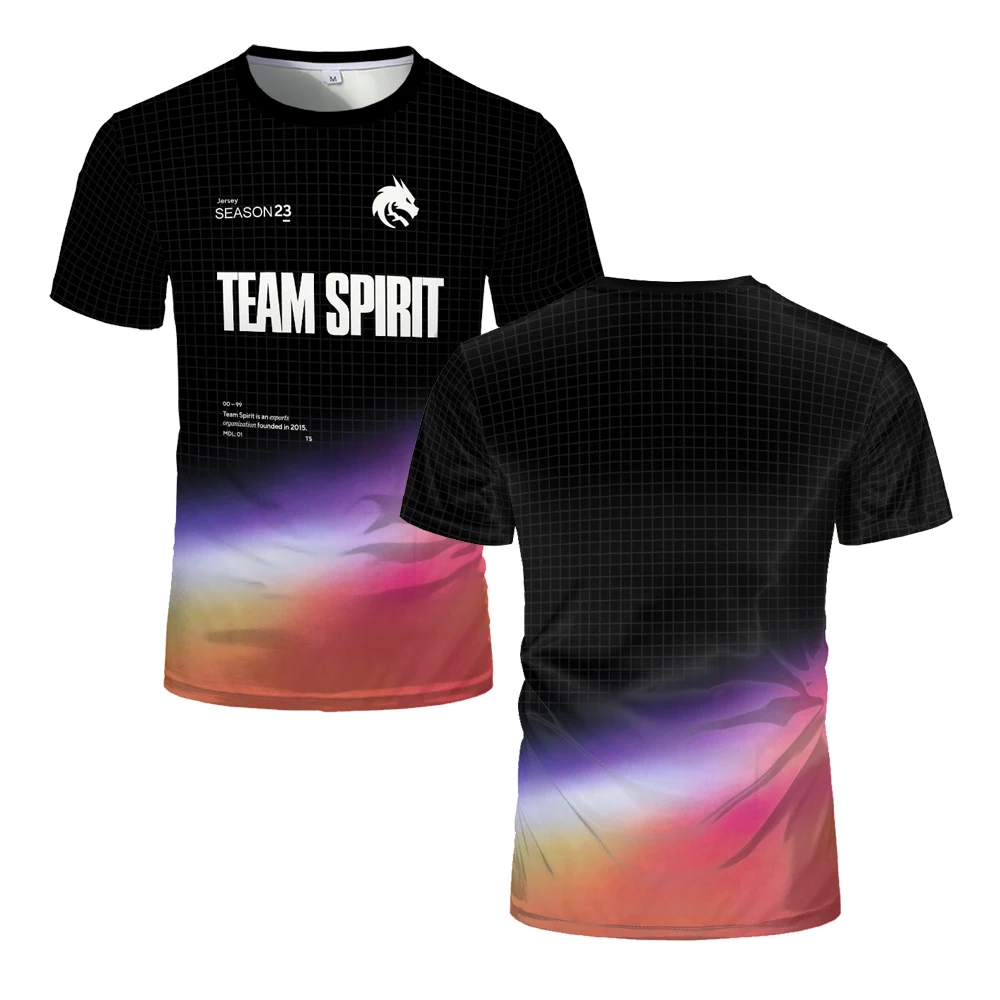 2024 New Team Spirit Jersey T-Shirt Fashion Game Esports Player Donk Uniform Contest Men Tshirt Breathable Boy Training Fans Tee