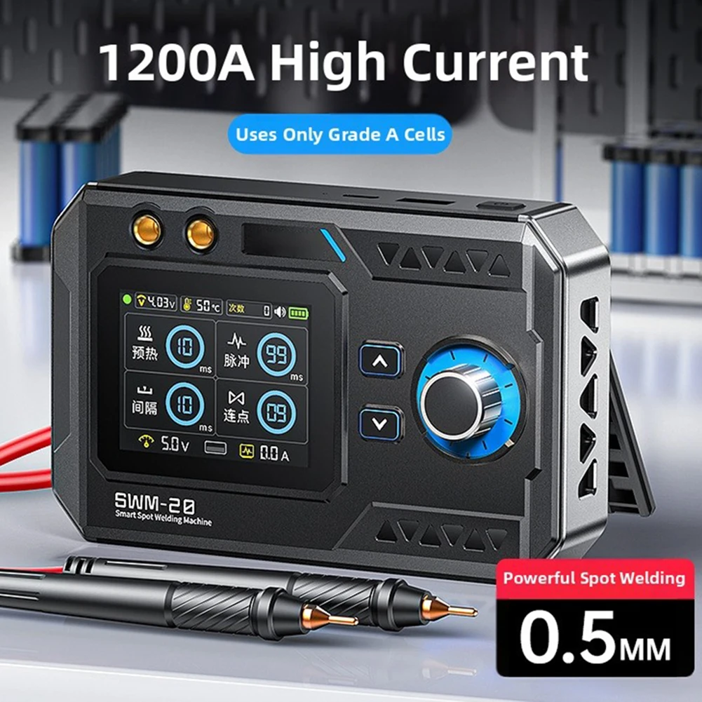 /SWM-20 /1200A /Dual For Pulse Handheld Spot Welder 5000mAh Battery Powered For Mini Welding Pen For Stainless Steel Nickel Shee