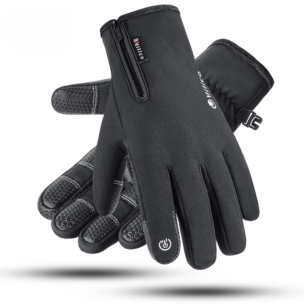 

Зимние водонепроницаемые мужские перчатки, ветрозащитные спортивные перчатки для рыбалки, сенсорного экрана для вождения мотоцикла, лыж, нескользящие теплые велосипедные женские перчатки