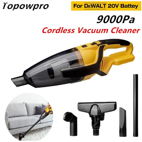 DeWALT 20V 배터리 무선 진공 청소기에 적합, 3 in 1 휴대용 송풍기, 가정, 자동차, 애완 동물 가정용 미니 진공 청소기, 9000Pa