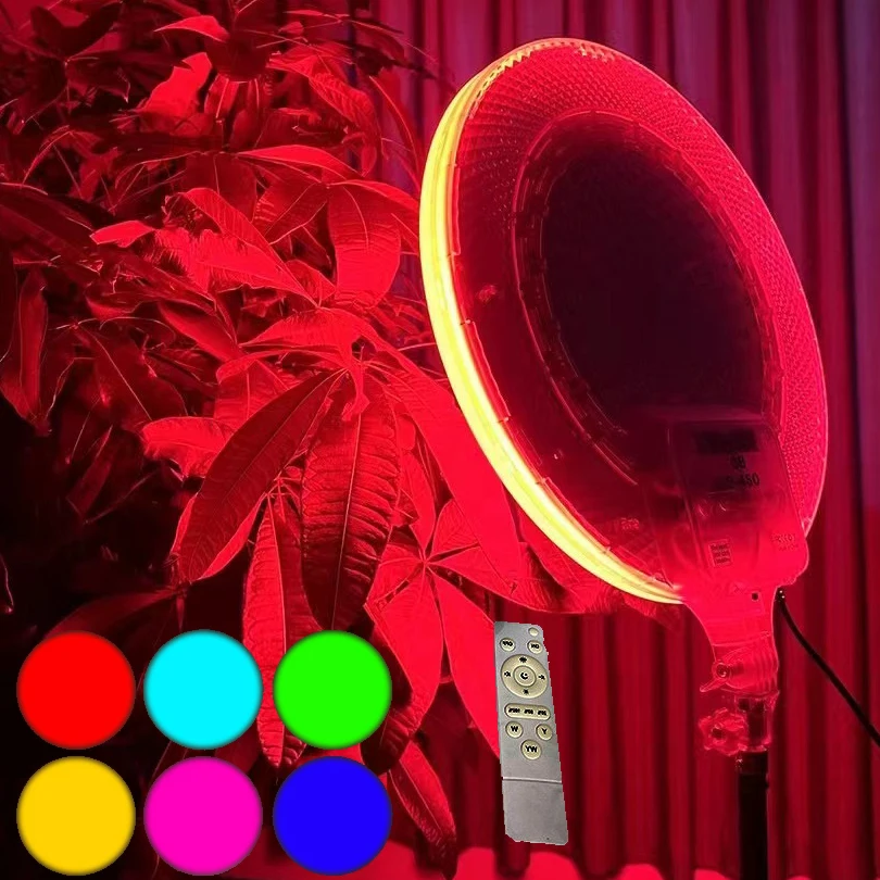 LED Video Light Panel RGB Remote Control Dimmable 110V-220V Photography Lighting Stand For Live Stream Photo Studio Fill Lamp