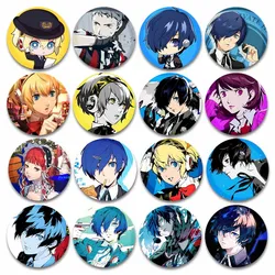 Vintage Game Persona 3 Button Pins P3 Shin Yuuki Tensei Yukari Makoto Takeba Megami Cartoon Badge Backpack Clothes Accessories
