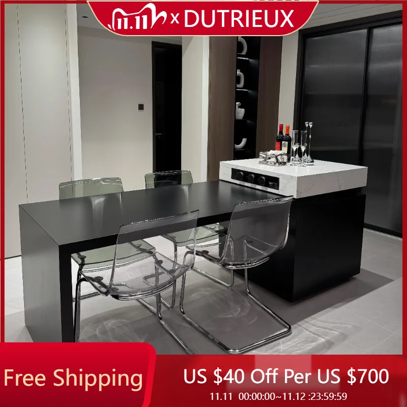 

Extendable Service Dining Table Mobile Coffee Kitchen Restaurant Dining Table Luxury Smart Mesas De Comedor Commercial Furniture