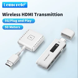 Lemorele Wireless HDMI Video Transmitter and Receiver Extender Display Adapter Video Transceiver for PC TV Monitor Projector
