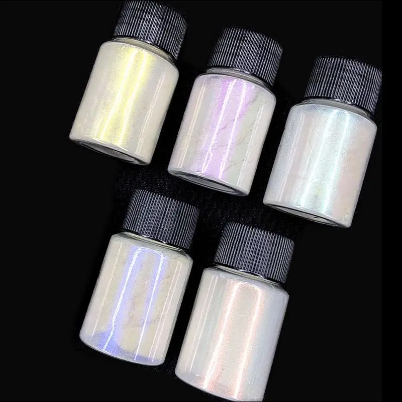 الاستقطاب اللون اللؤلؤ مسحوق الميكا 10 جرام/زجاجة الوحل الصابون شمعة الايبوكسي الراتنج تلوين أصباغ بيرليسسينت الأظافر النفط هلام الحبر