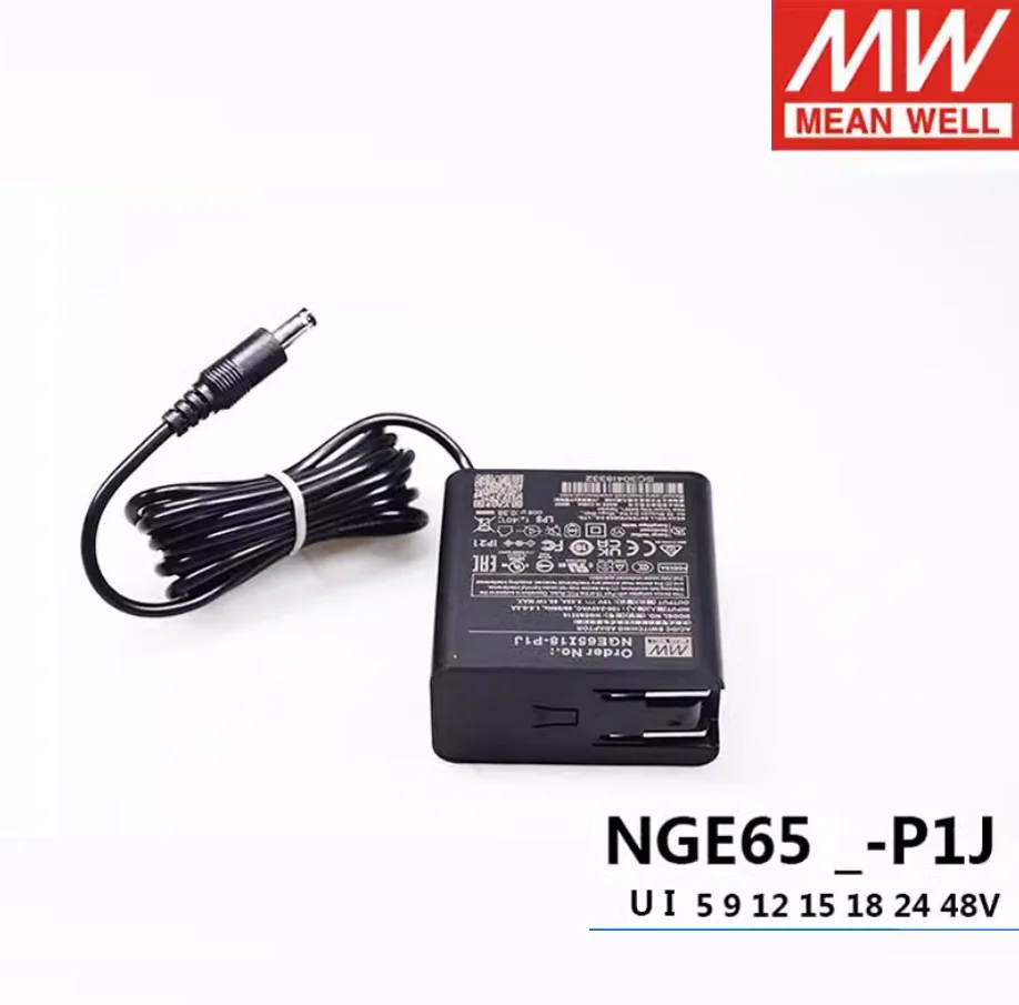 MEAN WELL 60W AC-DC medical adapter NGE65 5V 9V 12V 15V 18V 24V 48V Please note the required plug when ordering