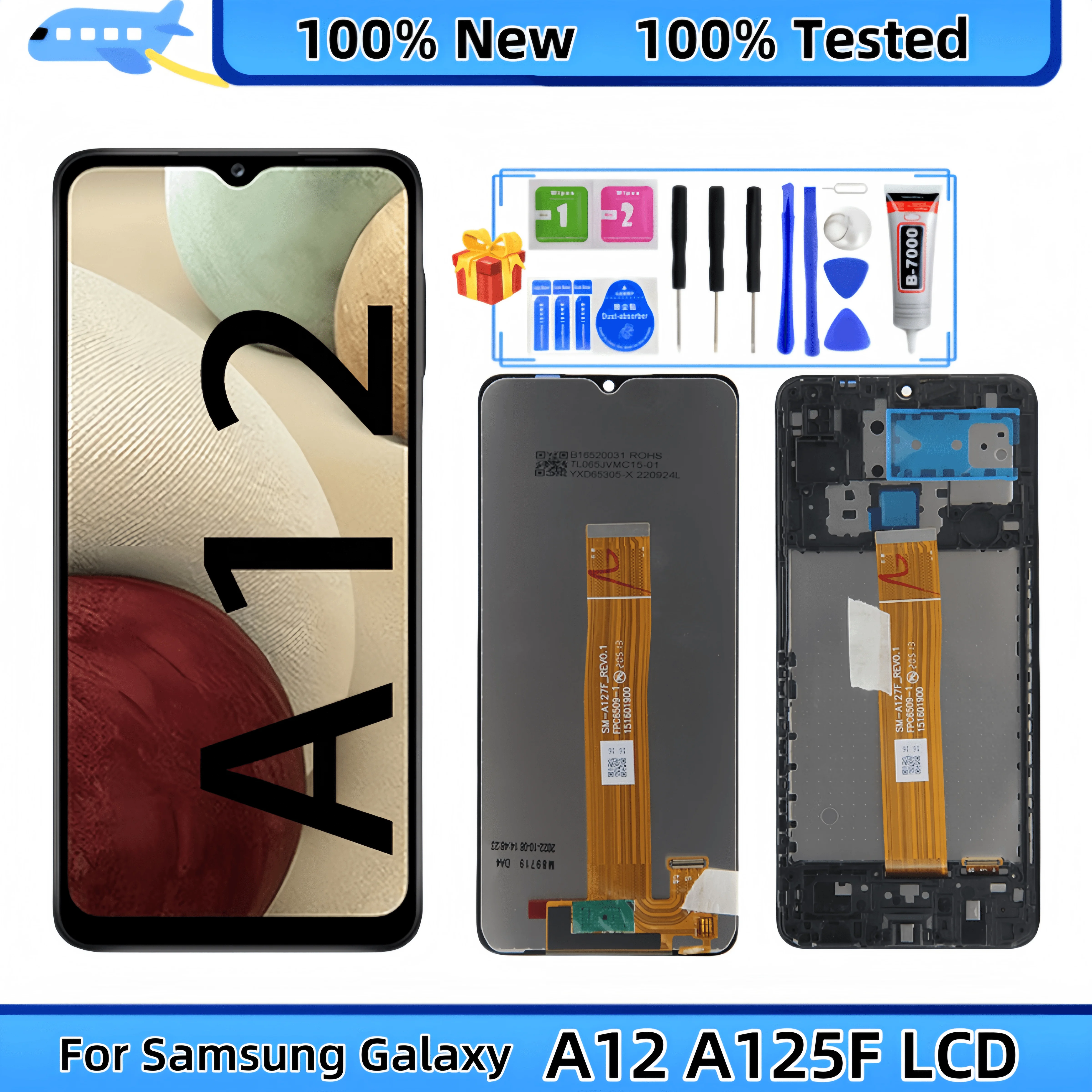 

For Samsung Galaxy A12 A125F SM-A125F A125M A125N A125F/DSN LCD Display Touch Screen Digitizer Assembly Replacement