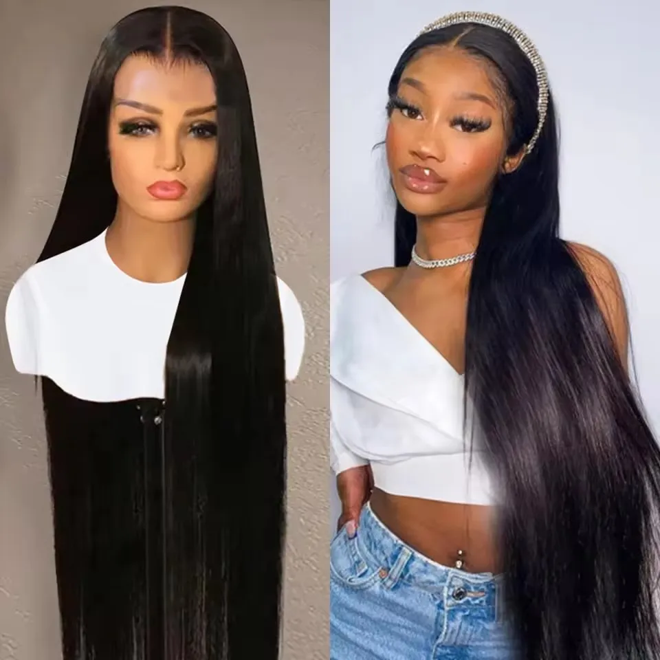 Straight 13x4 13x6 HD Lace Front Human Hair Wig 4x4 Transparent Lace Closure Wigs Pre Plucked Wigs For Women Brazilian Remy