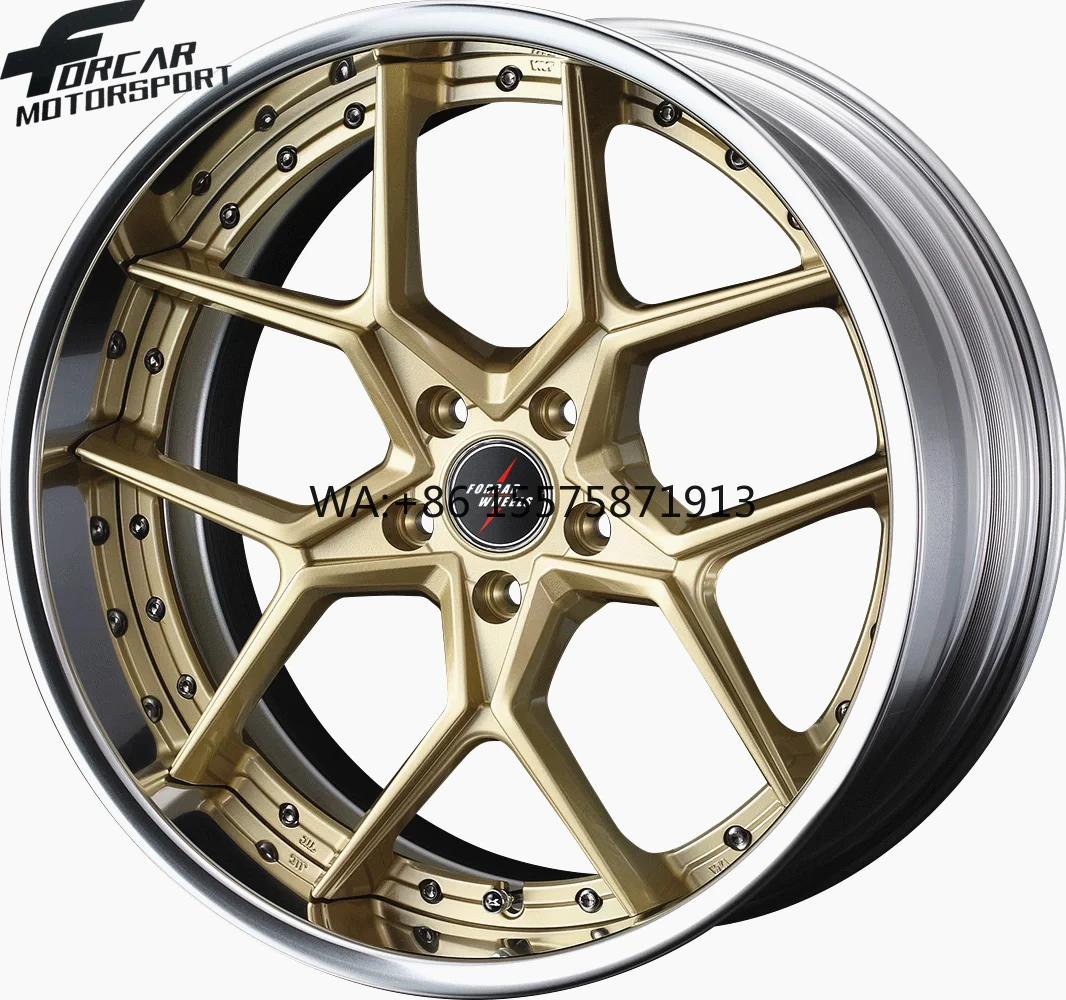 

Легковесные двухсекционные глубоко вогнутые кованые диски Forcar 16, 17, 18, 19, 20, 21, 22, 23, 24 дюйма, изготовленные на заказ на заводе