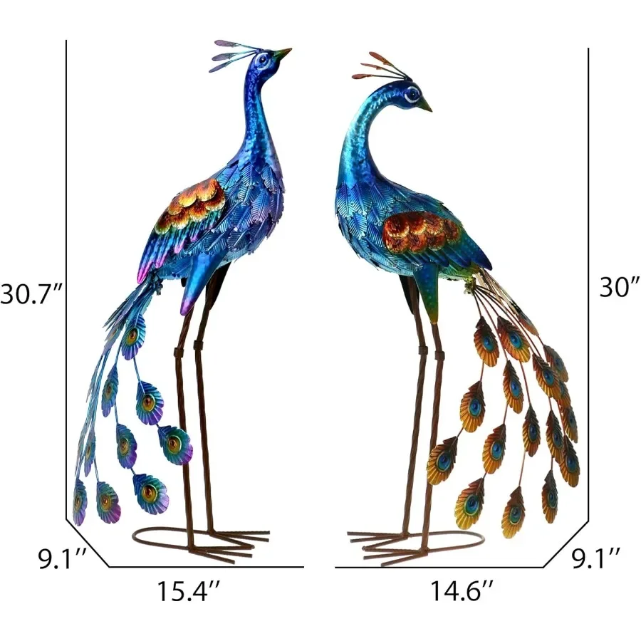 الطاووس حديقة تمثال والنحت المعادن الطاووس ساحة الفن الحديقة ديكور كبير الطيور حديقة المنحوتات والتماثيل للفناء الخلفي