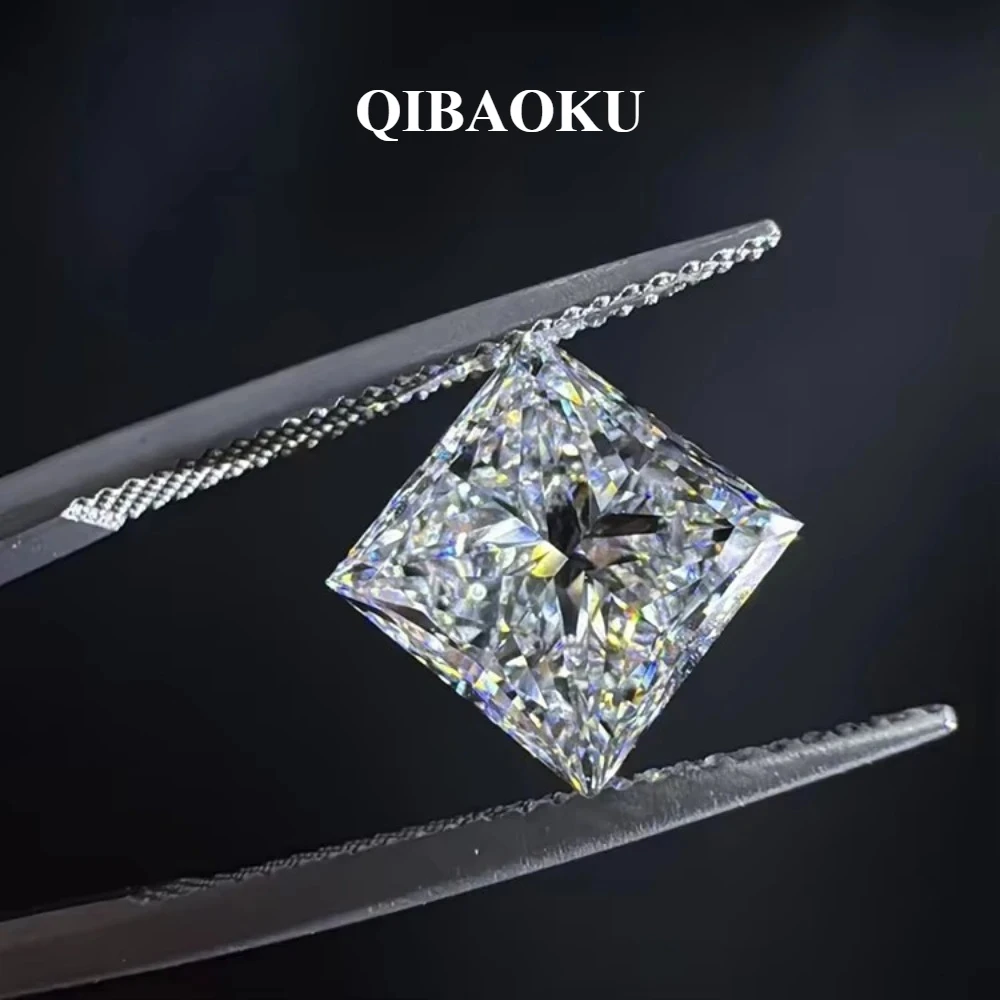 QIBAOKU Princess Shape Lab Grown Diamonds IGI Certificates 0.3ct 0.5ct 1ct 1.5ct 2ct 3ct 5ct Lab Created Diamond Wholesale 2026