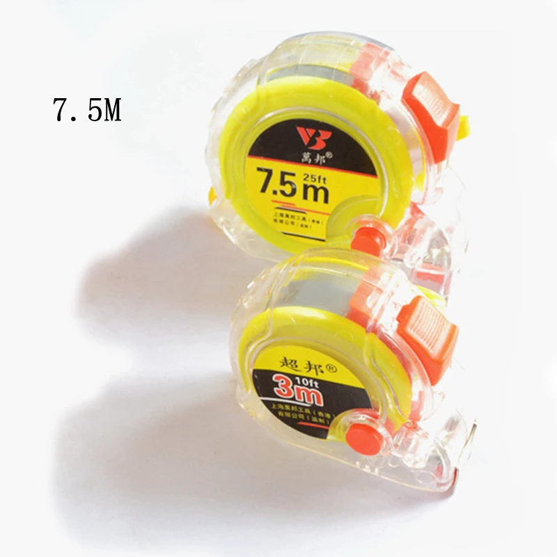 7.5m Precise Measuring Tape Woodworking Tools  High Wear Tape Measures Resistant Engineering Measuring Hand Tool