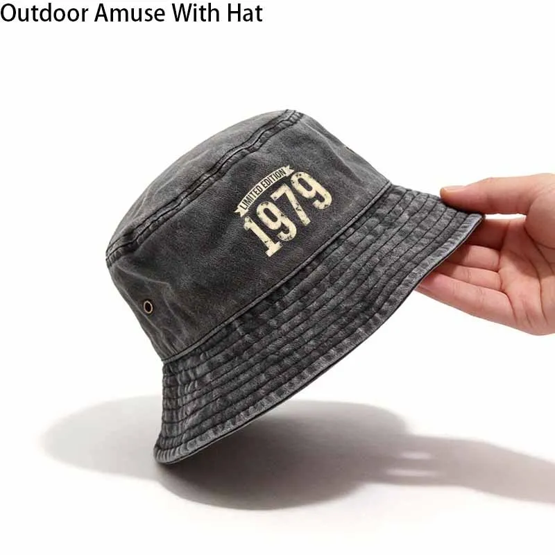 American Casual Fisherman Hat, 1979 Digital Logo, Suitable for Outdoor Activities.