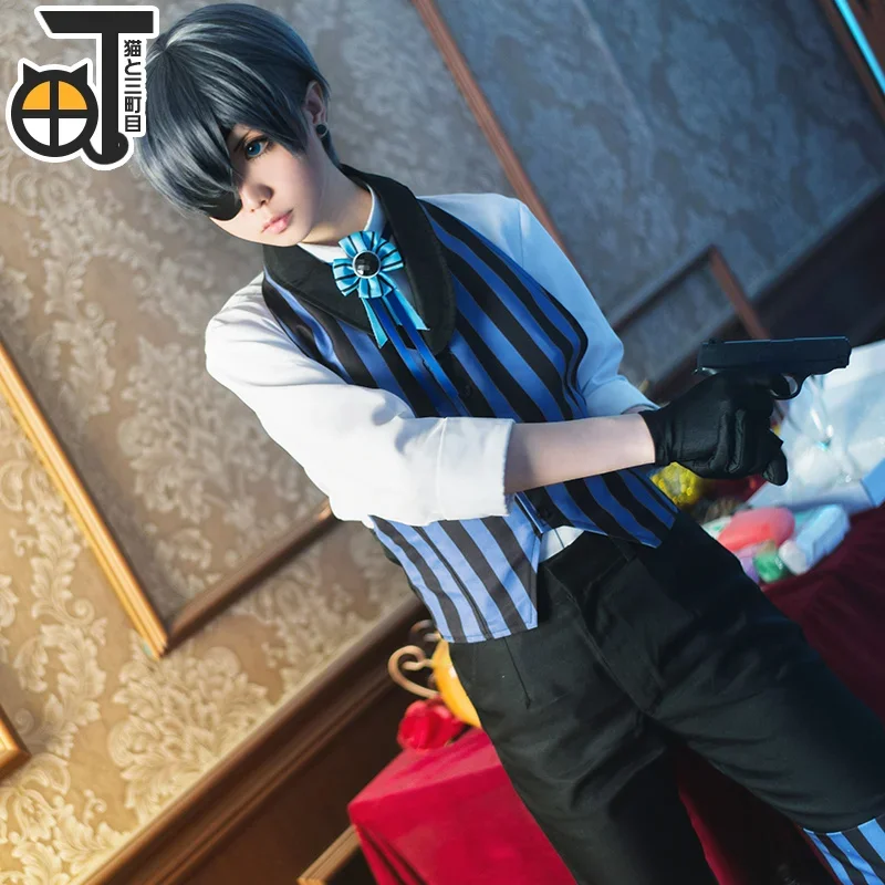 Anime Black Butler Ciel Phantomhive Cosplay Kostuums Boek van de Atlantische Kuroshitsuji Cosplay Kostuum Halloween